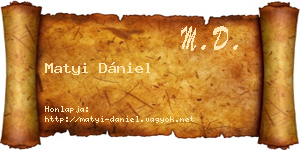 Matyi Dániel névjegykártya